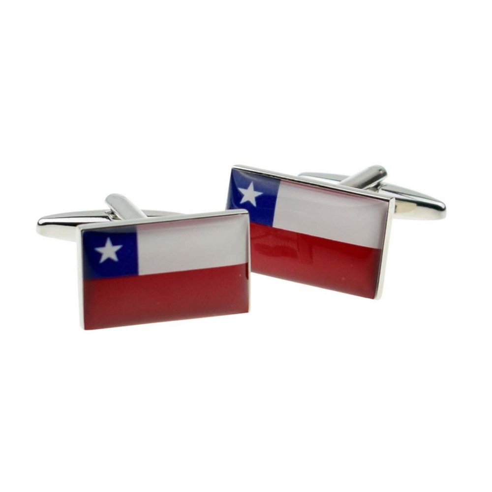 Chile Flag Cufflinks Presented in a Box X2BOCF032