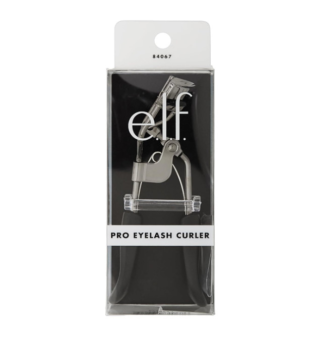 e.l.f. Pro Eyelash Curler Silver - Contoured with Replacement Pad