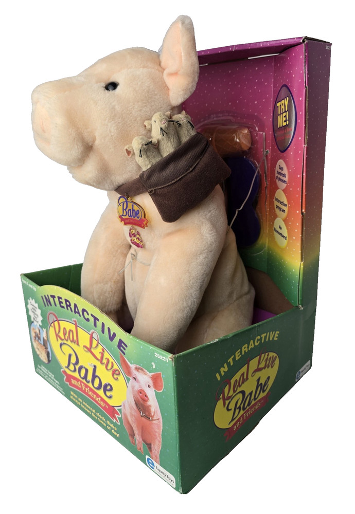Equity Toys Interactive Babe & Friends Talking Pig Original Box & Access. Works