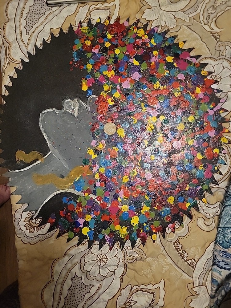 Hand Painted Saw Blade African Art