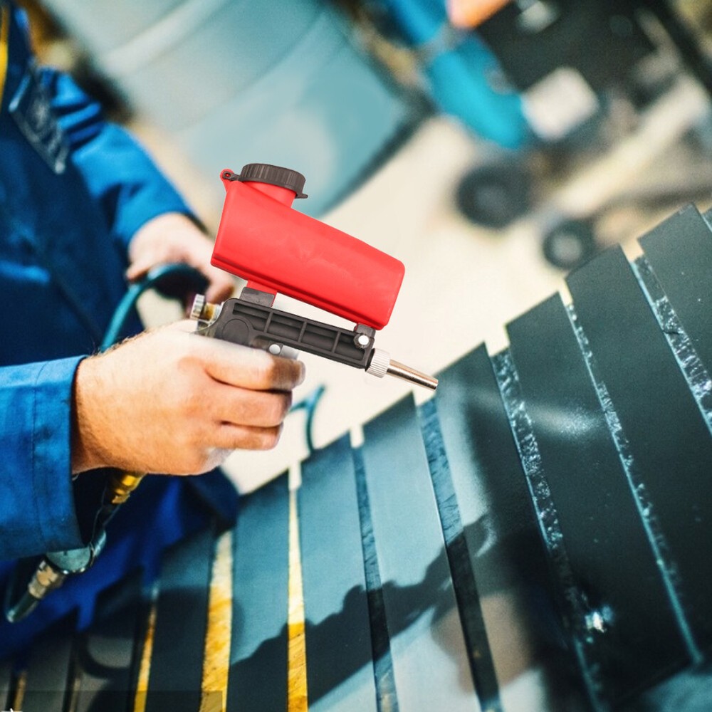 Gravity Feed Pneumatic Sandblasting Gun Handheld Sand Blaster Spray Remove Tool