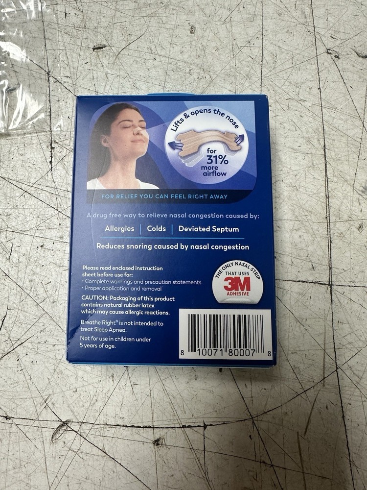 Breathe Right Nasal Strips 30 Large Tan