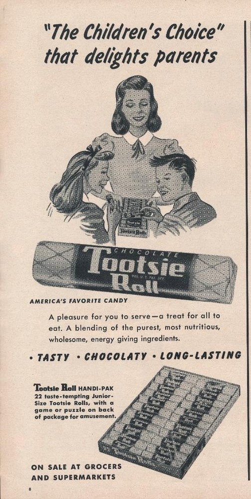 Magazine Ad - 1955 - Tootsie Roll Candy - (#2)