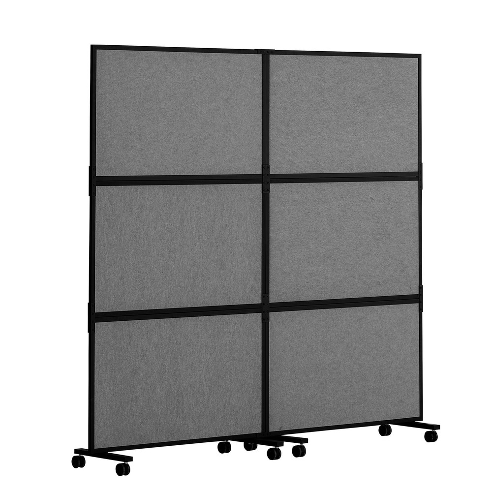 Uimoso Acoustic Room Divider Partition Panel Privacy Screen 2 Pack Medium Gray