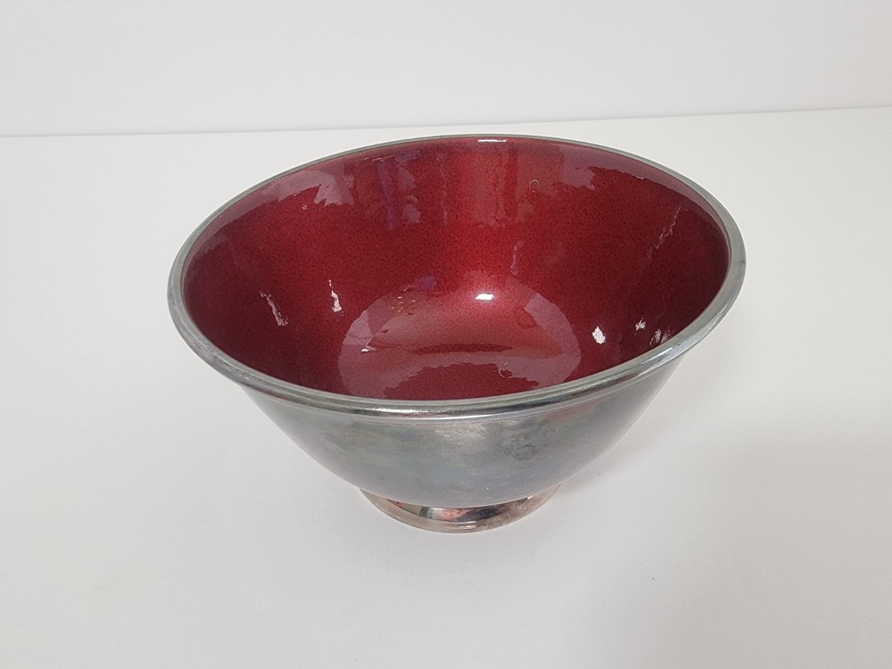 Vintage Towle Silver Bowl with Red Interior