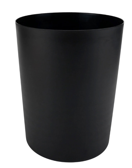 Mainstays 5 Gallon Trash Can, Plastic Office Trash Can, Black Matte
