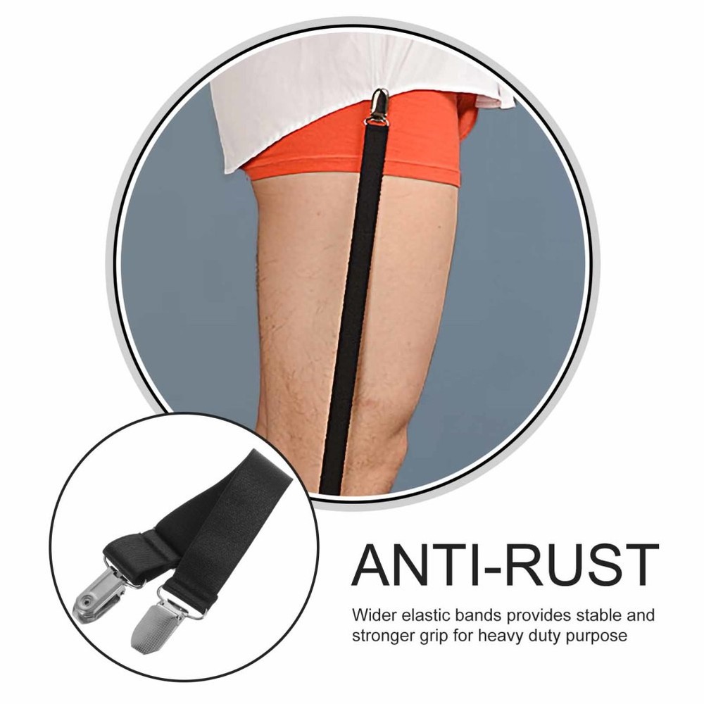 6 Pcs Pant Clips for Boots Bed Sheet Secure Straps Pants Elastic