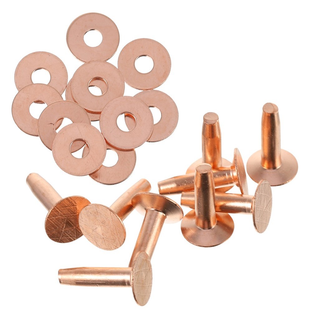 10 Sets Snaps and Rivets Kit Copper Rivets for Diy Rivets