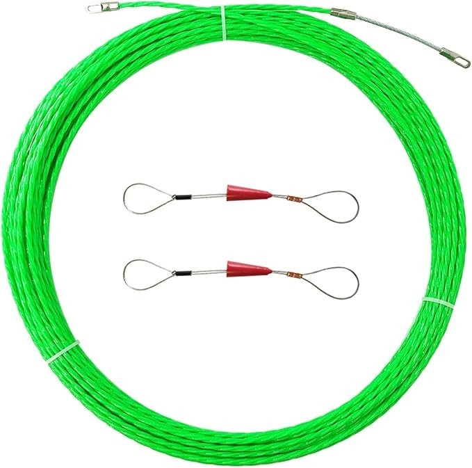 30M 100ft Fish Tape Cable Puller Kit Through Wall Wire Guide Device 4mm PET E...