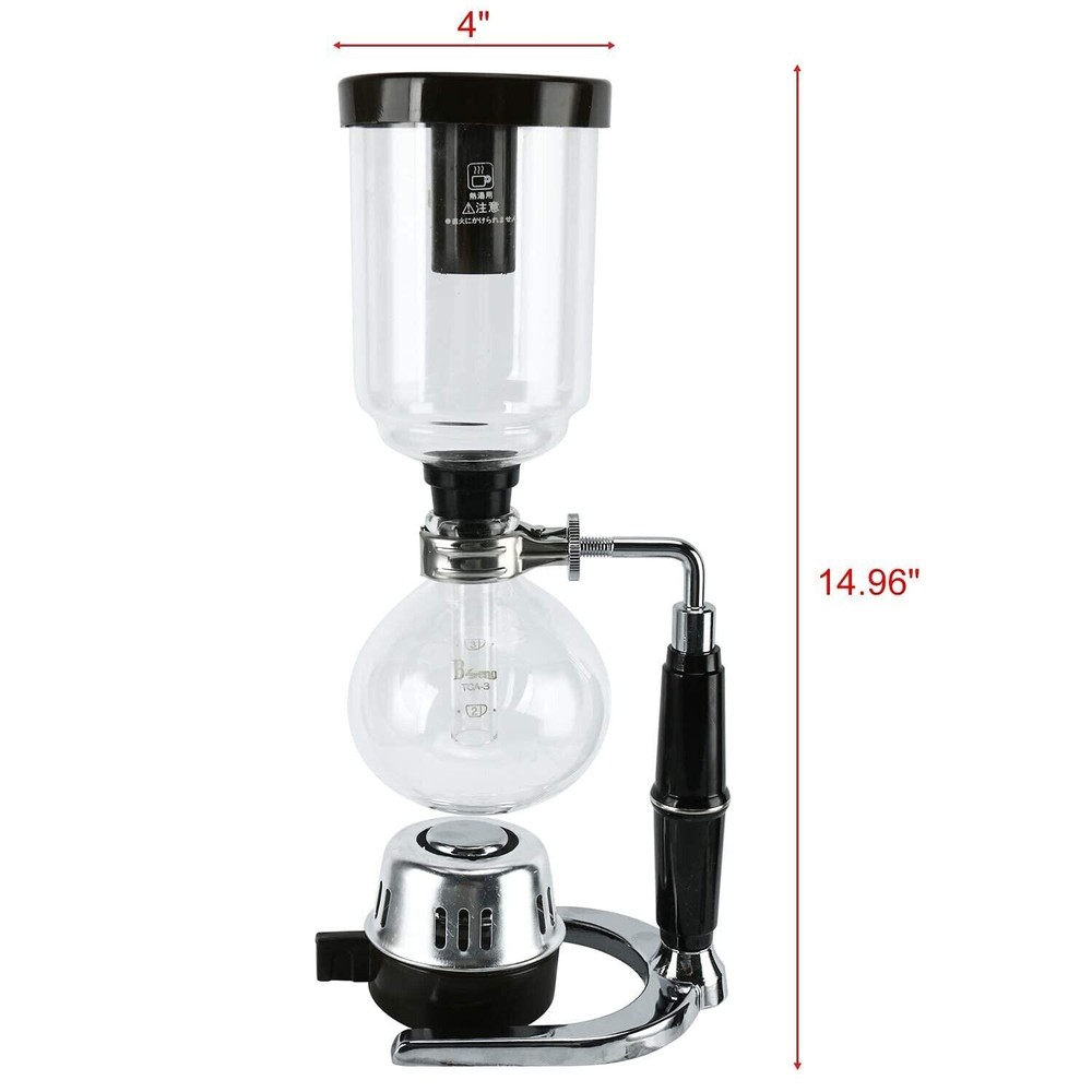 5-Cup Coffee Syphon Tabletop Siphon Gravity Coffee Maker Glass Siphon Vacuum