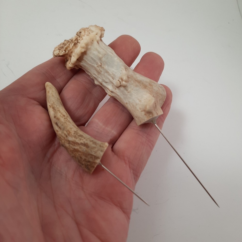 2 Whitetail Antler Dubbing Needle Fly Tying Tools