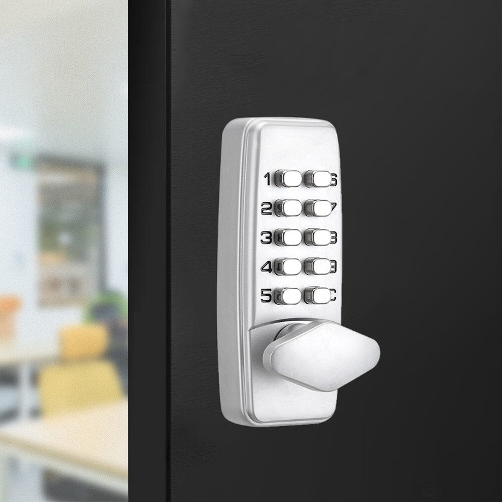 Mechanical Keyless Entry Door Lock Digital Code Keypad Knob Combination Deadbolt