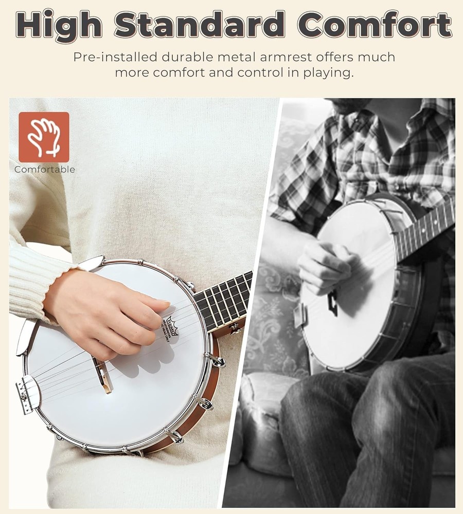 Mahogany Mini Banjo Bundle for Beginners