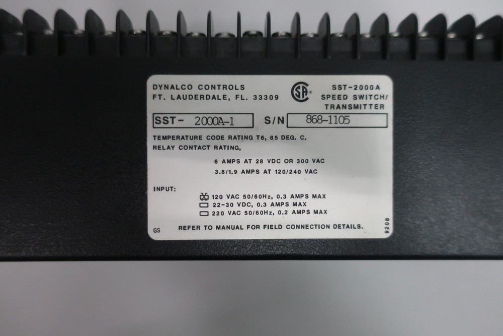 Dynalco SST-2000A-1 Speed Switch Transmitter 300v-ac 28v-dc