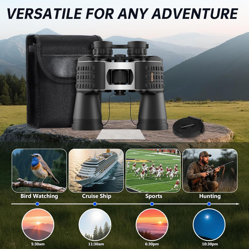 20x52 Binoculars for Adults High Powered - ERUIDI Bird Watching Binoculars with