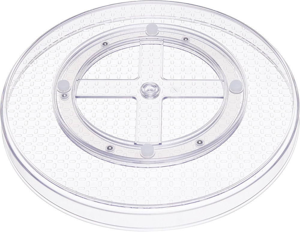 Clear Lazy Susan Turntable Organizer, 12-Inch, 2-Pack