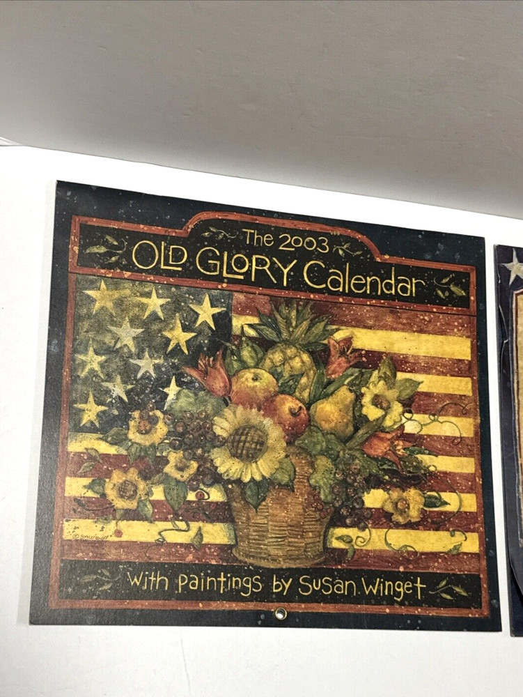 Lang Susan Winget Old Glory Calendars 2000 and 2003 Folk Art Prints no marks