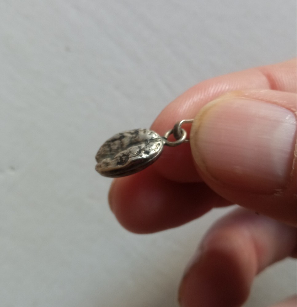 Vintage Solid Silver Coffee Bean Hallmarked - Made in Italy