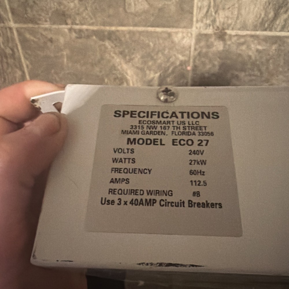 EcoSMART 240V Single Phase 27kW Tankless Electric Water Heater ECO 27 EcoSMART