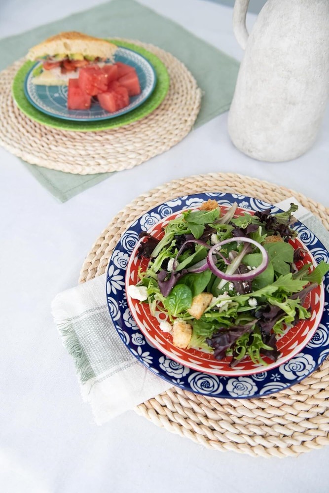Dinner Plates Mismatched Colorful Dinnerware Fun Decorative Cute Boho Dishes