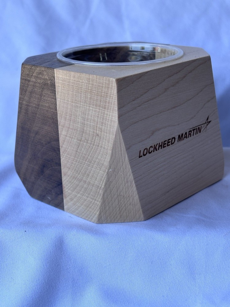 Lockheed Martin Abstract Wooden Planter