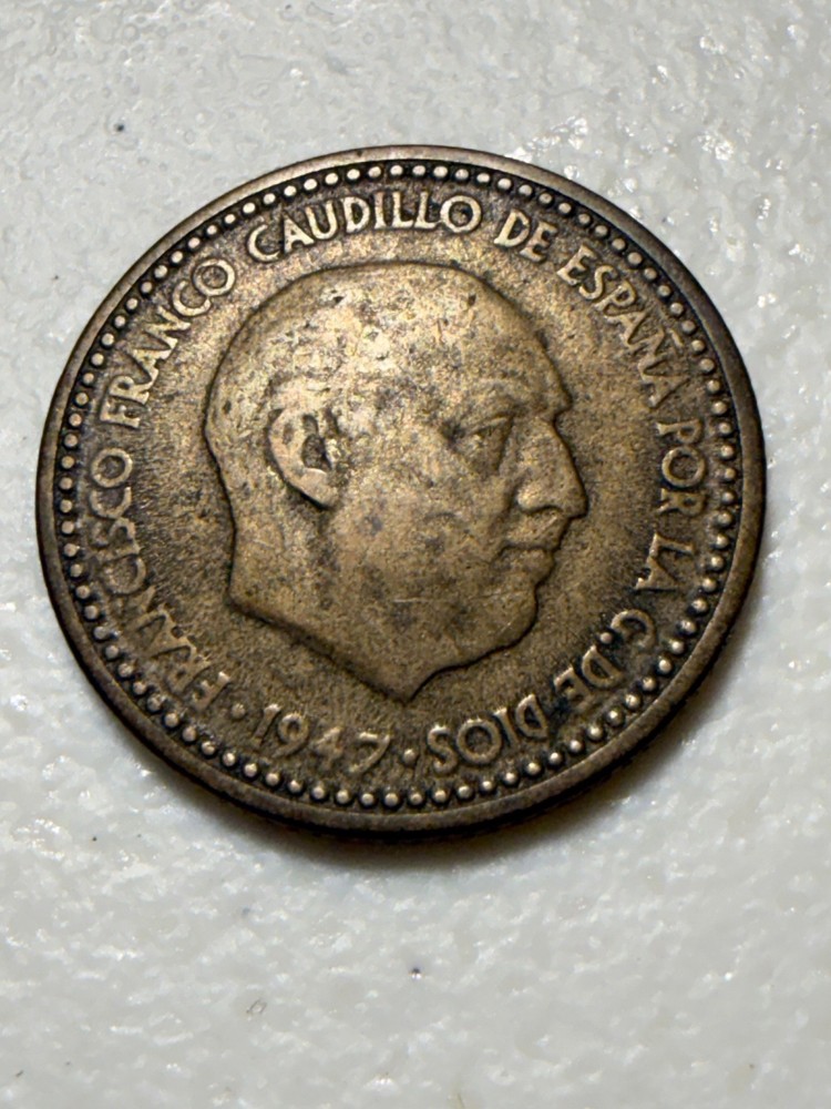1947 Spain 1 Peseta Coin
