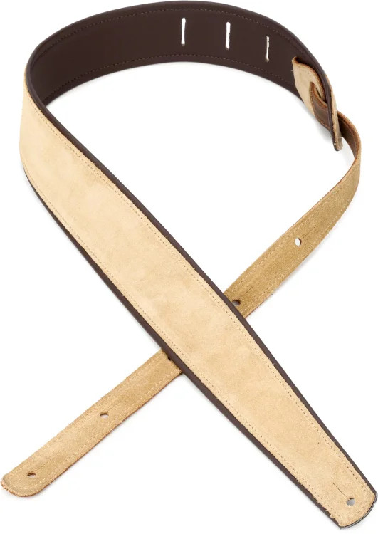LM Products Premier Suede Guitar Strap - Tan