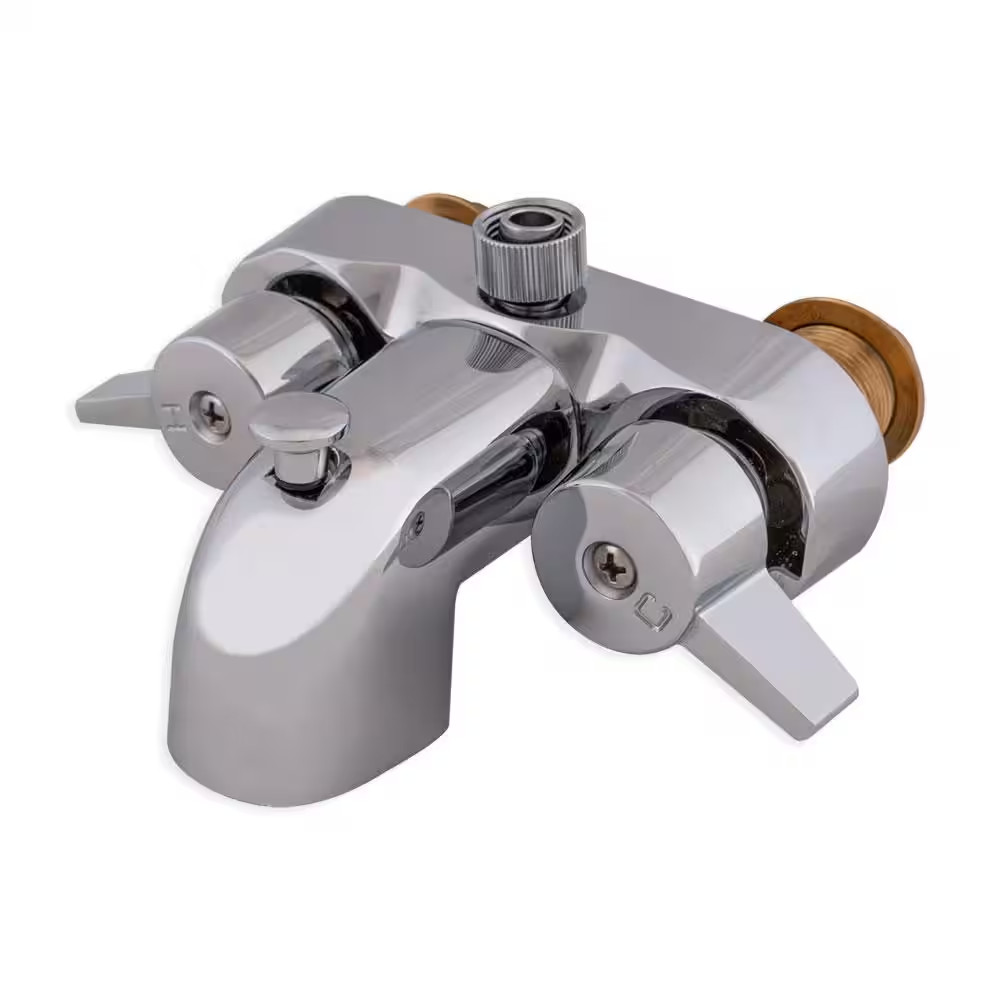 2-Handle Add-On Shower Diverter Bathcock in Chrome