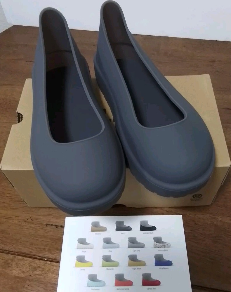 Flex Boot Guard, Waterproof Silicone Rubber Shoe Covers, Reusable Sz 7-9, Grey
