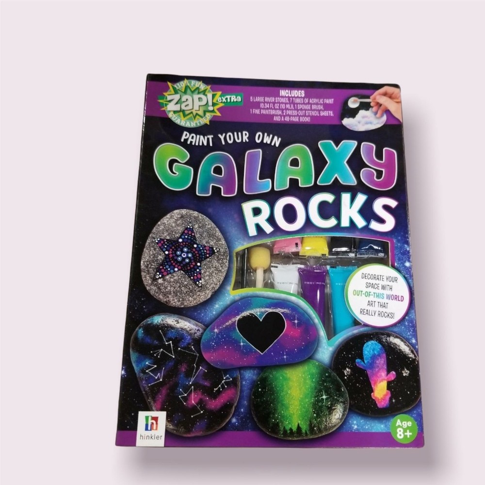 Paint Your Own Galaxy Rocks Activity Kit - With 48 page Instruction Book