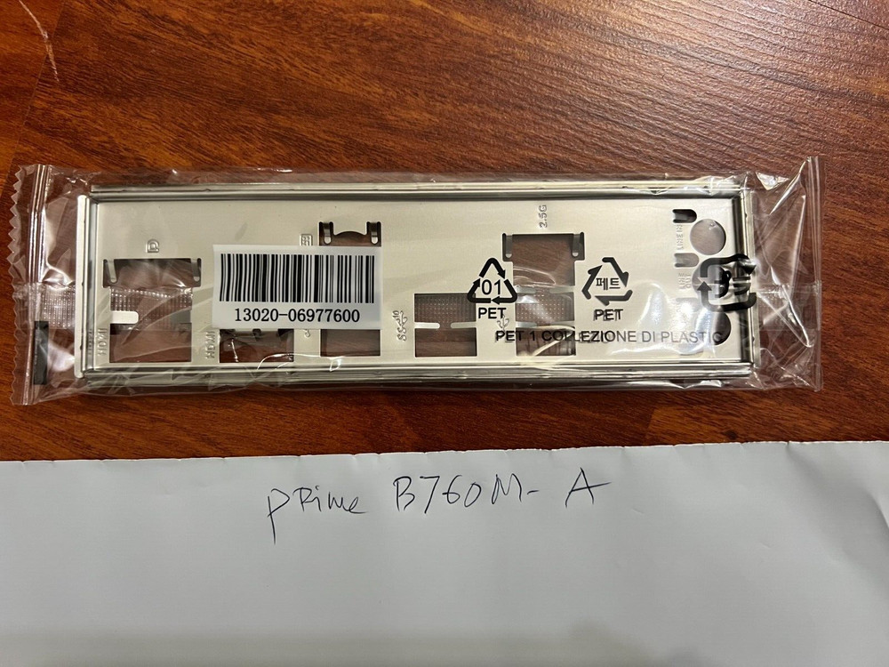 ASUS PRIME B760M-A  IO SHIELD BACK PLATE ( METAL )   ORIGINAL