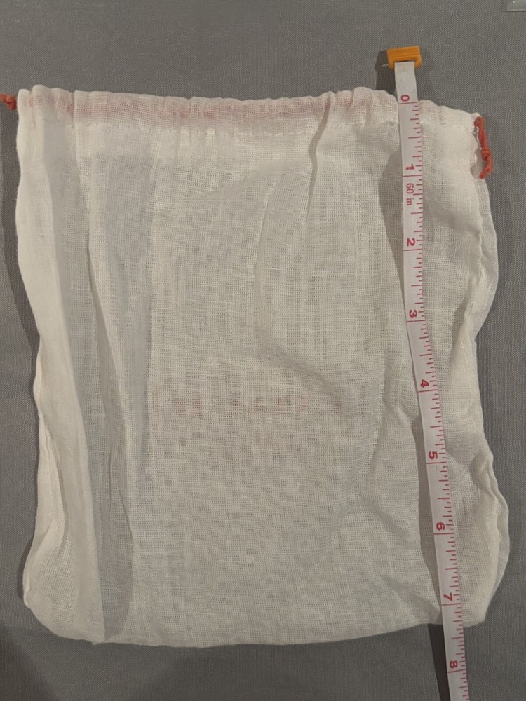 Coach small white dust bag 6x7”