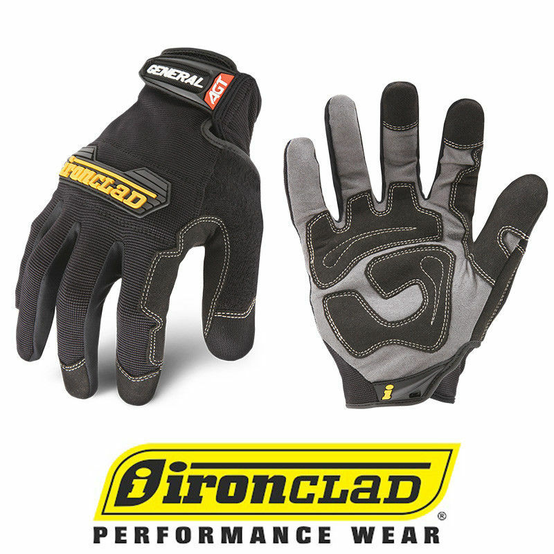 IronClad GUG General Utility Black Work Gloves - Select Size