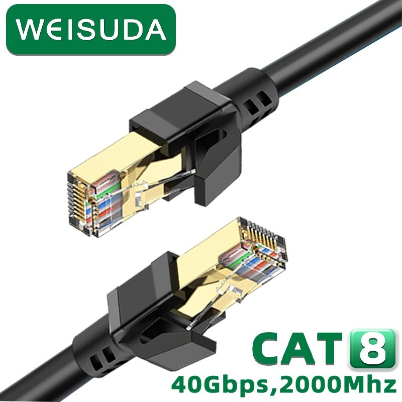 Cat8 Ethernet cable High Speed 40Gbps Patch LAN network Gold plated RJ45 batch