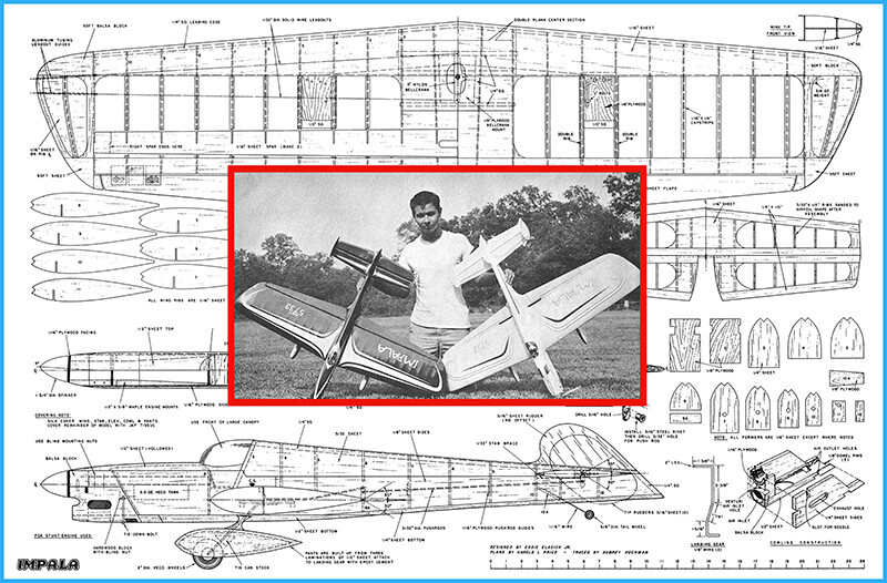 Model Airplane Plans (UC): Impala 52" Wingspan Stunter for .35 Engine