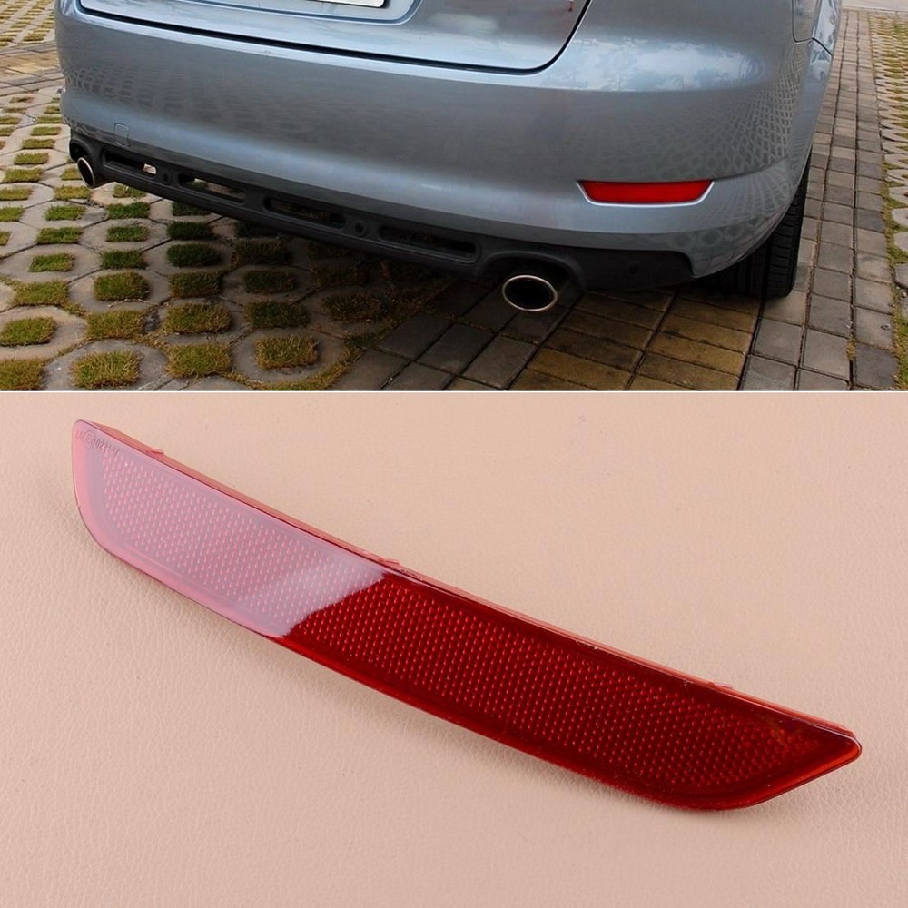 Car Right Red Lens Rear Bumper Tail Light Reflector Cover
