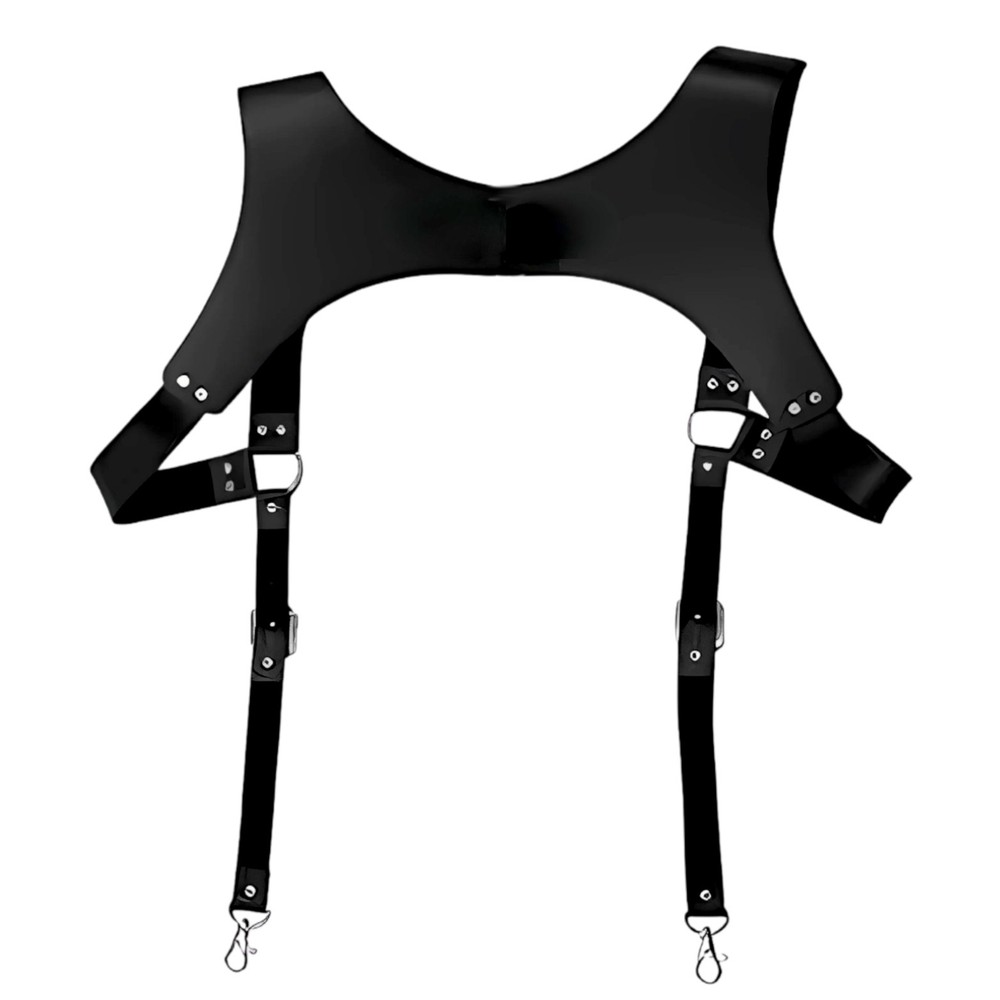 Leather Suspenders Stylish Shoulder Chest Harness Thick & Sturdy