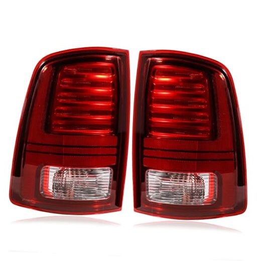 LED Tail Lights Assembly Compatible with 2013-2018 2013-2018 LED Black Border