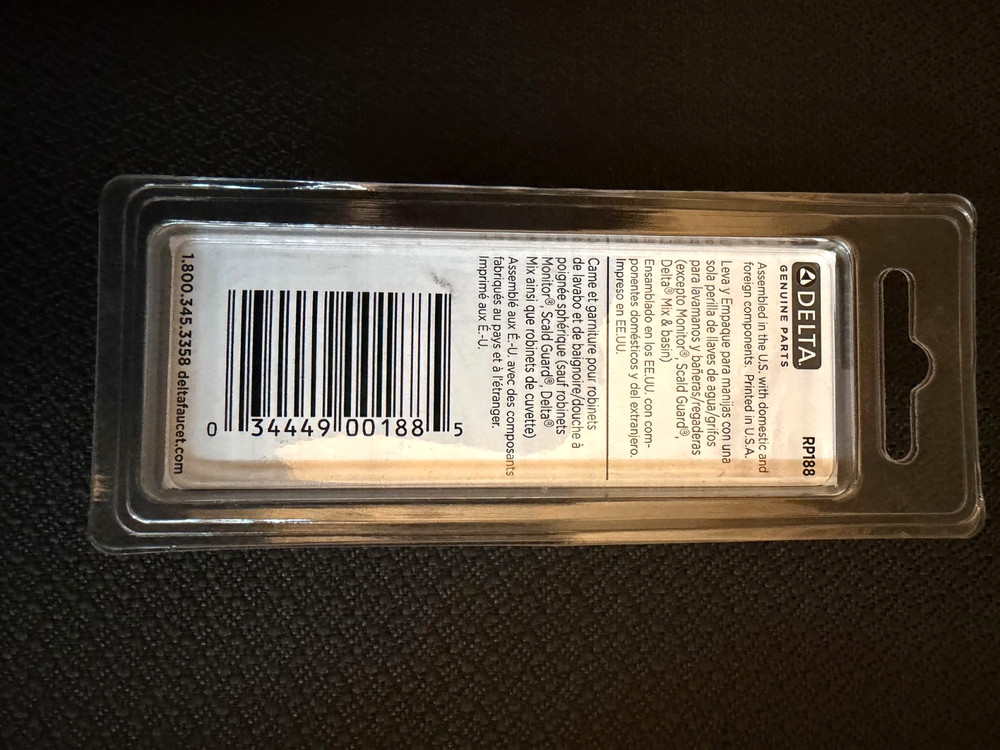 Delta Genuine Parts- Cam & Packing for Single Handle Levers RP188 Ships FREE!