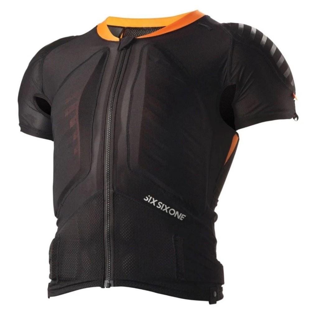 SixSixOne 661 Evo Compression Jacket Mens MTB D3O Short Sleeve Armor Black Small
