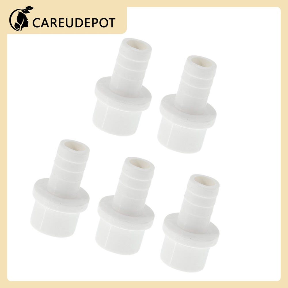 Plastic Hose Barb Fitting 1"x0.6" Straight Through Pipe Connector 5 Pcs