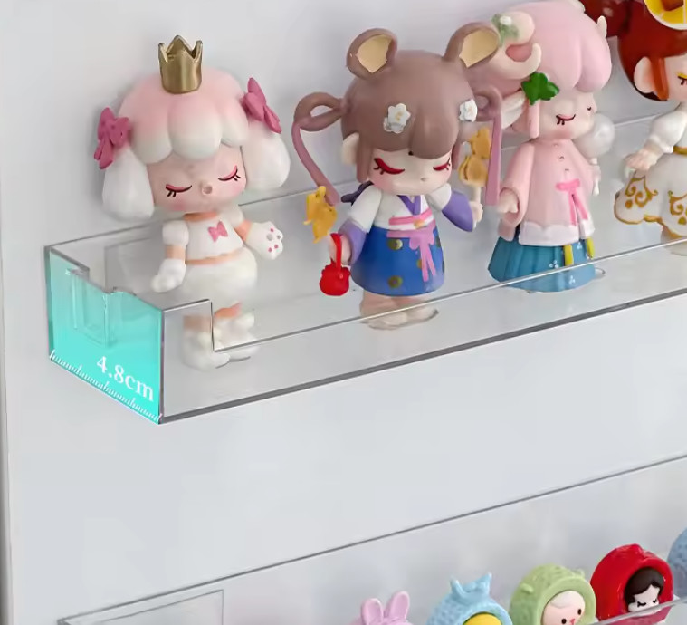 Acrylic Display Stand Wall Mounted Storage Rack Clear Doll Blind Box Storage