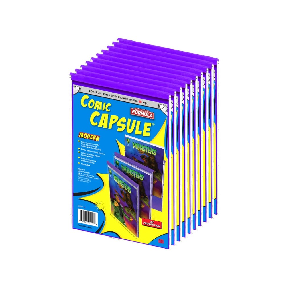 PURPLE Comic Capsule MODERN Comic Book Protector Display Case UV Shield NEW
