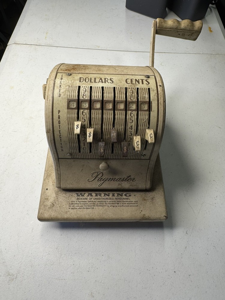 Vintage Paymaster Series S-1000  Check Writer With KEY