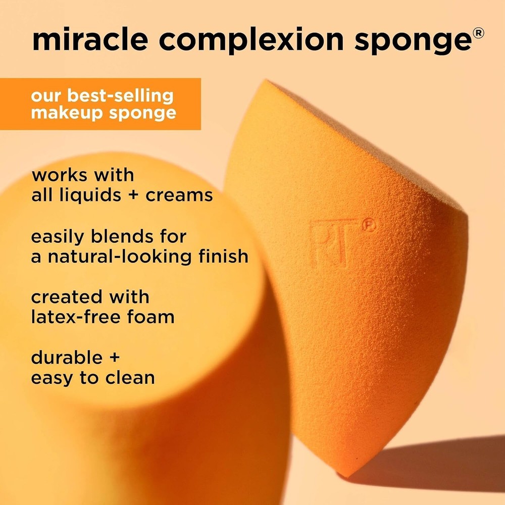 Real Techniques Beauty Sponges Makeup Blender Miracle Complexion 91553 4 pcs set