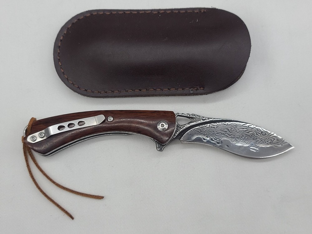 Handmade Damascus VG10 Folding Knife -USED- K110