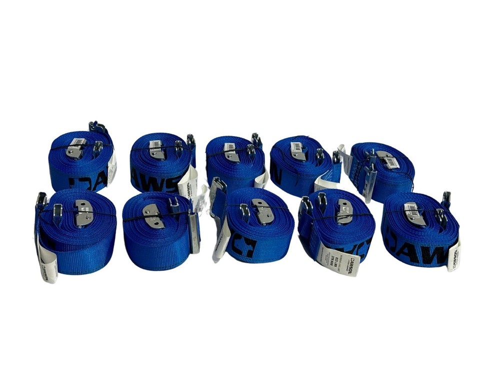 2"x20' Blue E-Track Cam Buckle Strap (10 Pack)
