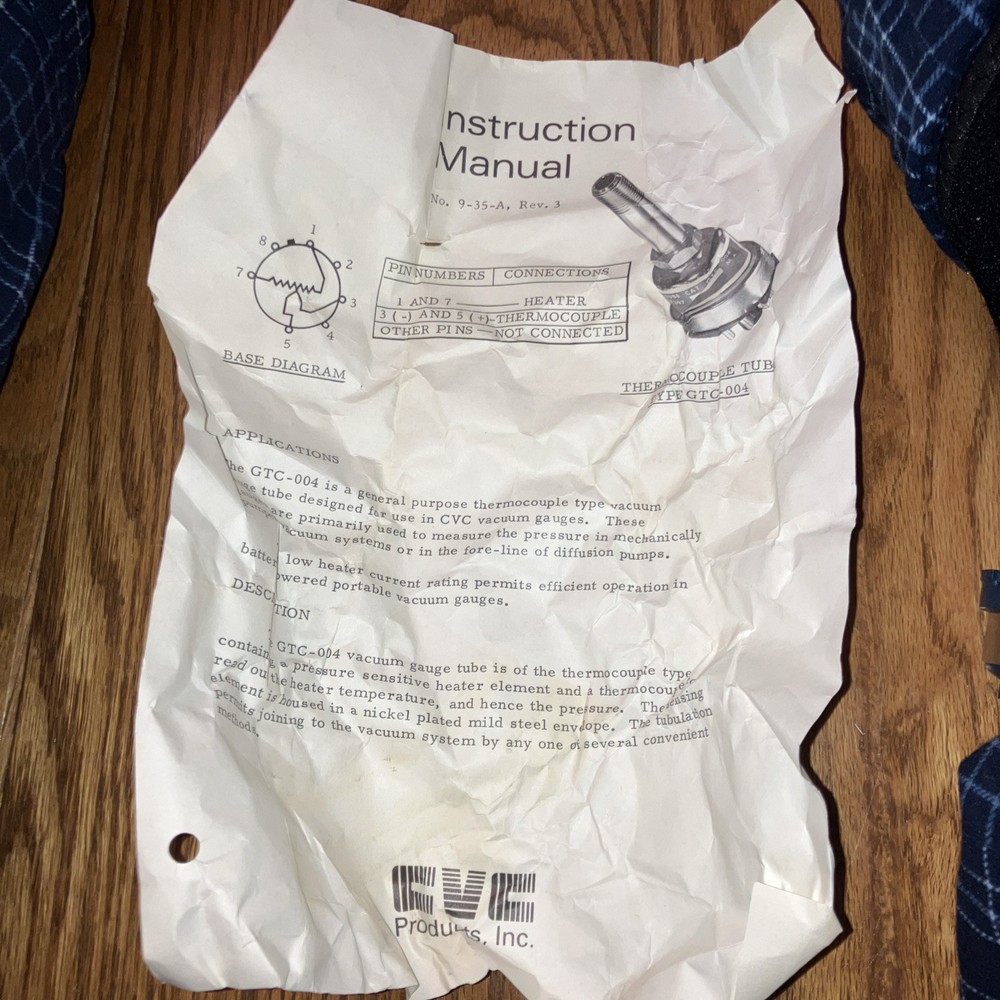 CVC. GTC-004 Thermocouple Tubes