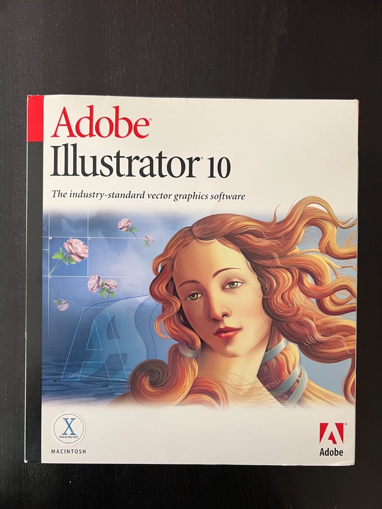 Adobe Illustrator 10. Mac. Original. Includes all materials w/serial number