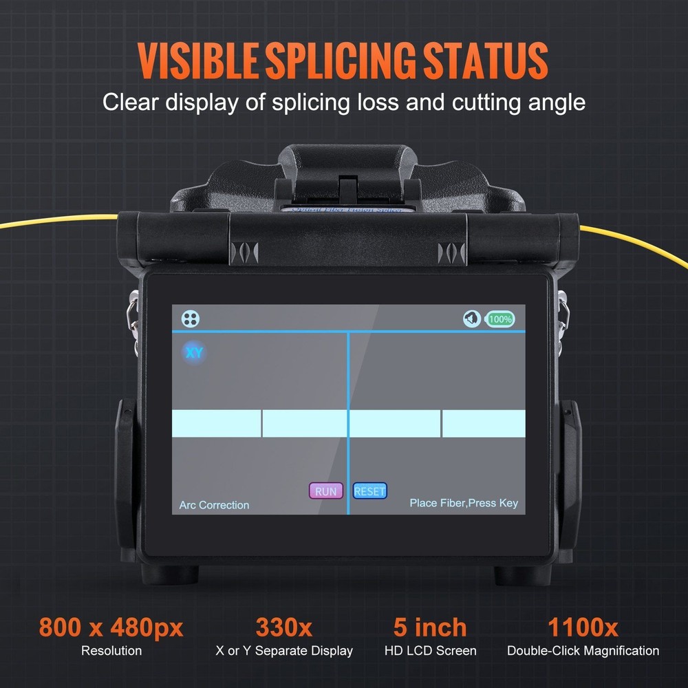 6 Motor Core Alignment Fiber Optic Splicer 6s Splicing 13s Heating
